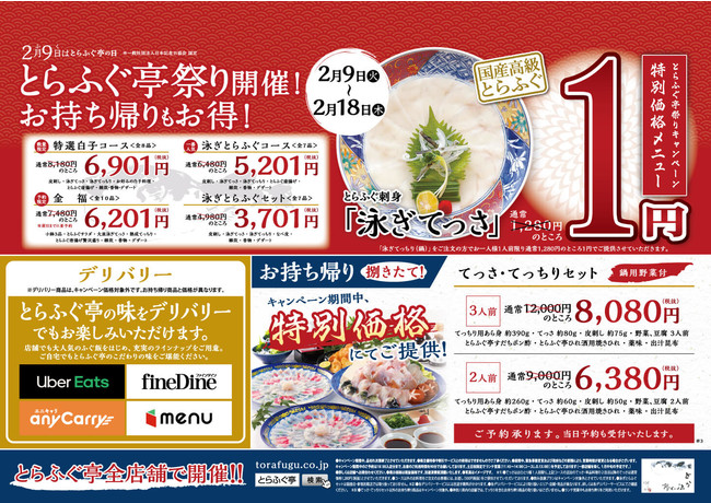 東京一番フーズ とらふぐ亭 株主優待券 2枚 有効期限2022年9月30日の+